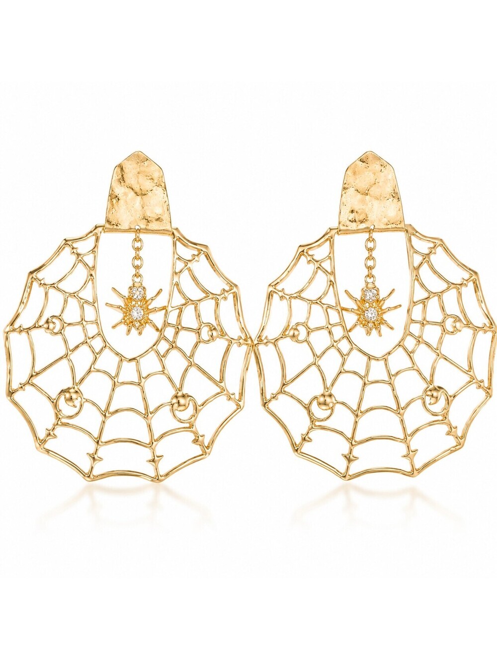 Kendra Scott Gold Spider Web Statement Earrings